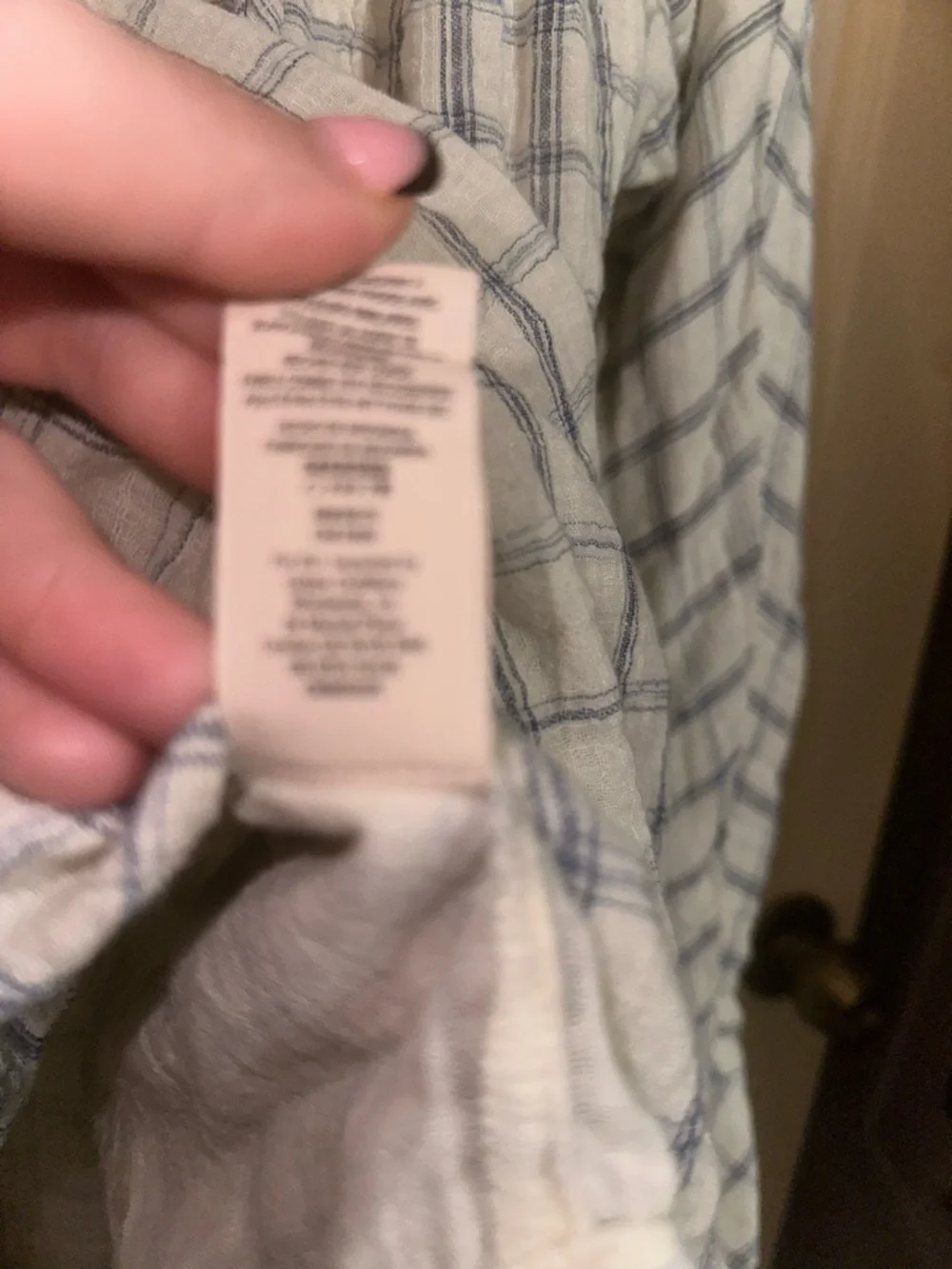 Free People Lightweight White and Blue Plaid Hooded Gauzy Cotton Tunic Top S